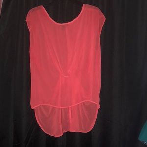 Sheer coral Blouse